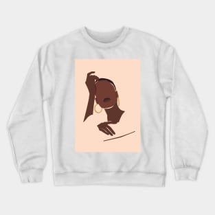 Moody Vibes Minimalistic Illustration Crewneck Sweatshirt